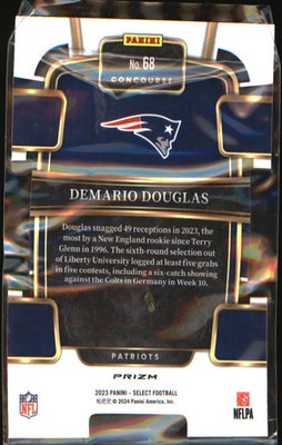 2023 Panini Select Black and Green Prizms Die Cuts #68 Demario Douglas Rookie RC
