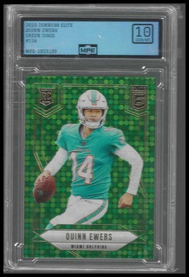 2025 Donruss Elite Green Disco #116 Quinn Ewers Rookie MPE 10