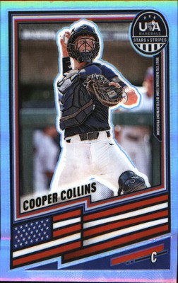 2026 Panini Stars & Stripes Prizm USA Baseball Silver #186 Cooper Collins
