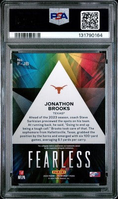 2024 Panini Prizm Draft Picks Fearless #FJB Jonathon Brooks PSA 9
