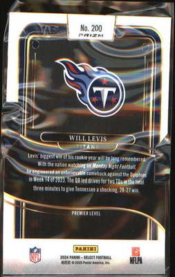 2024 Panini Select Silver Prizm #200 Will Levis
