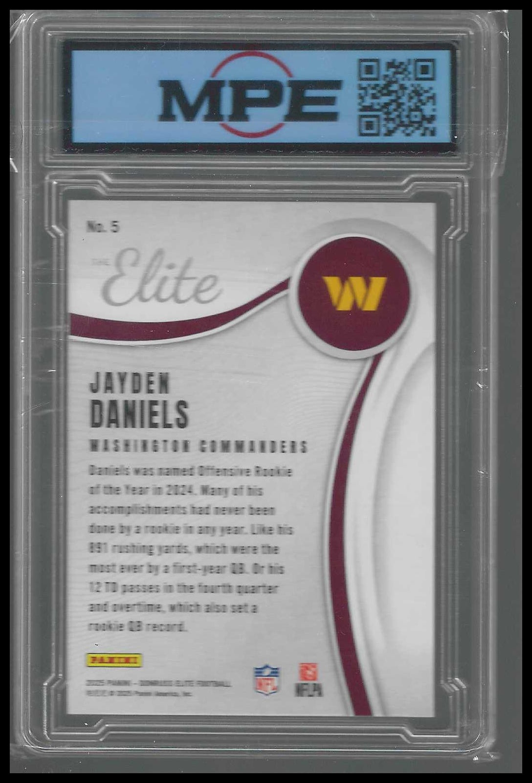 2025 Donruss Elite The Elite Lavender #5 Jayden Daniels MPE 10