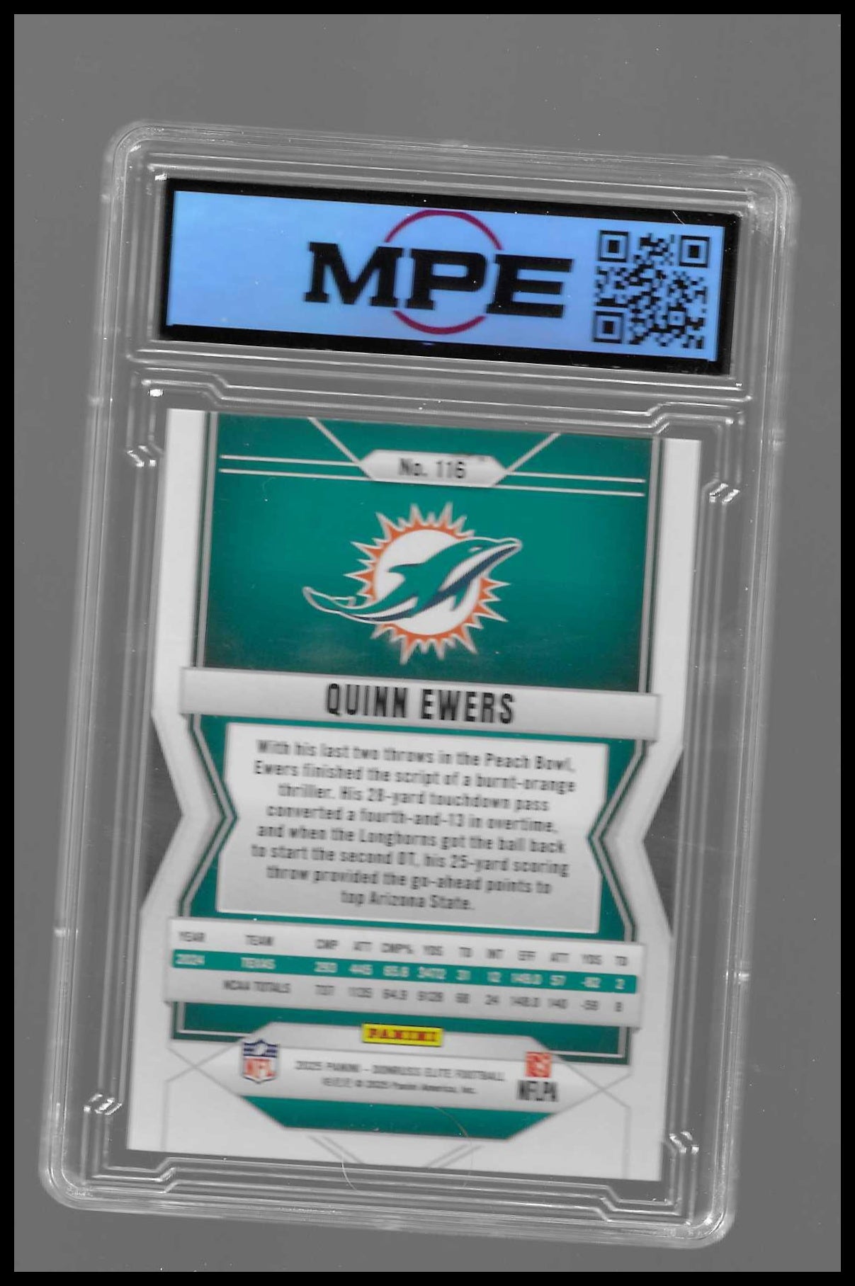 2025 Donruss Elite Green Disco #116 Quinn Ewers Rookie GEM/MT10