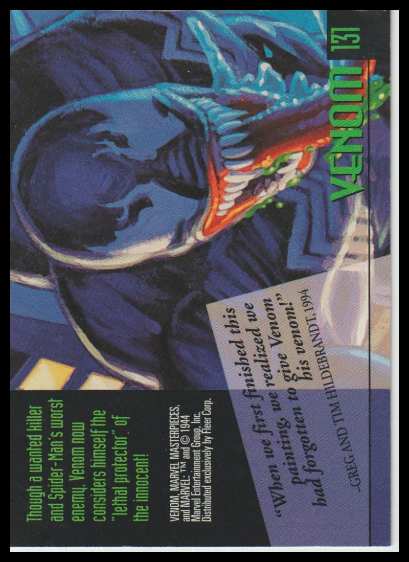 1994 Fleer Marvel Masterpieces Hildebrandt Brothers #131 Venom
