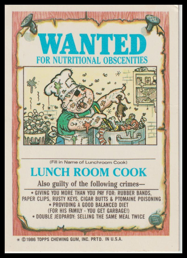 1986 Topps Garbage Pail Kids Series 4 #148a Turned-On Tara
