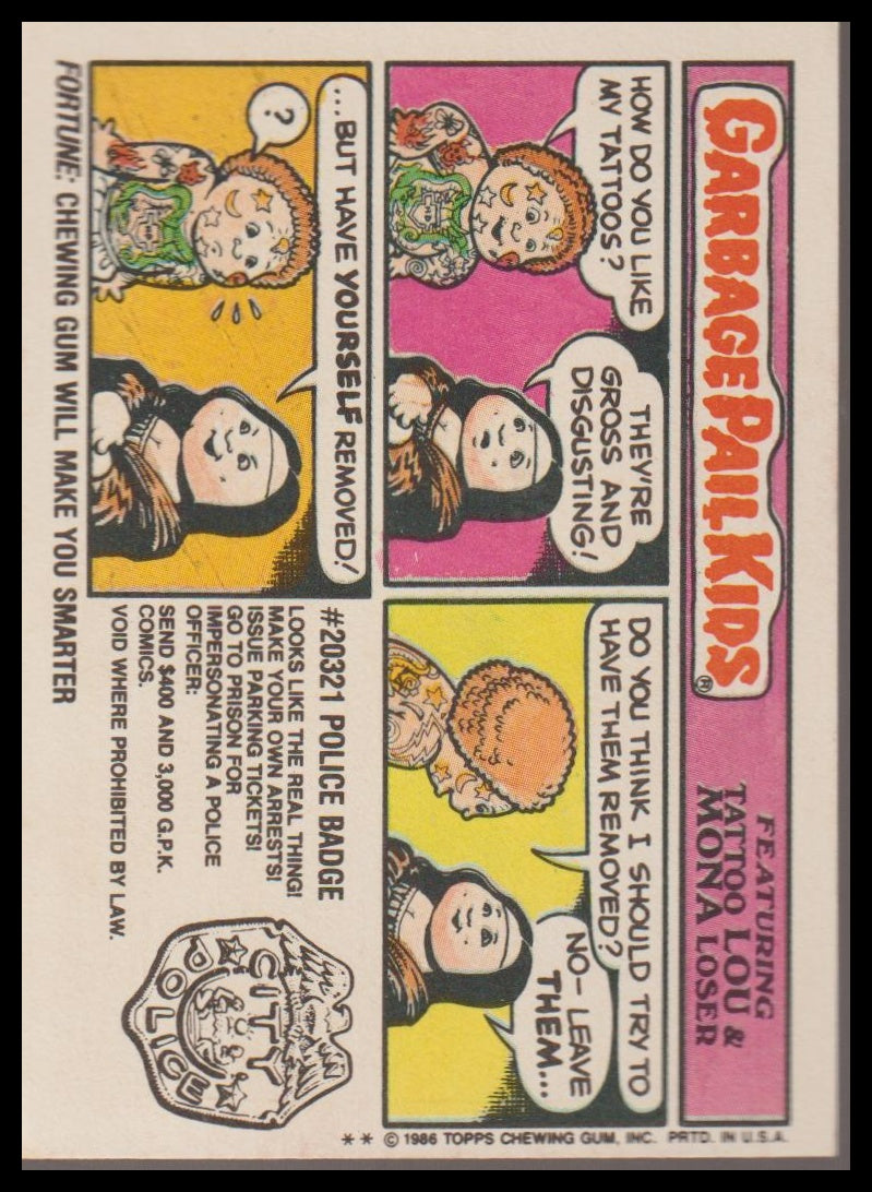 1986 Topps Garbage Pail Kids Series 6 #243b Sherwood Forest