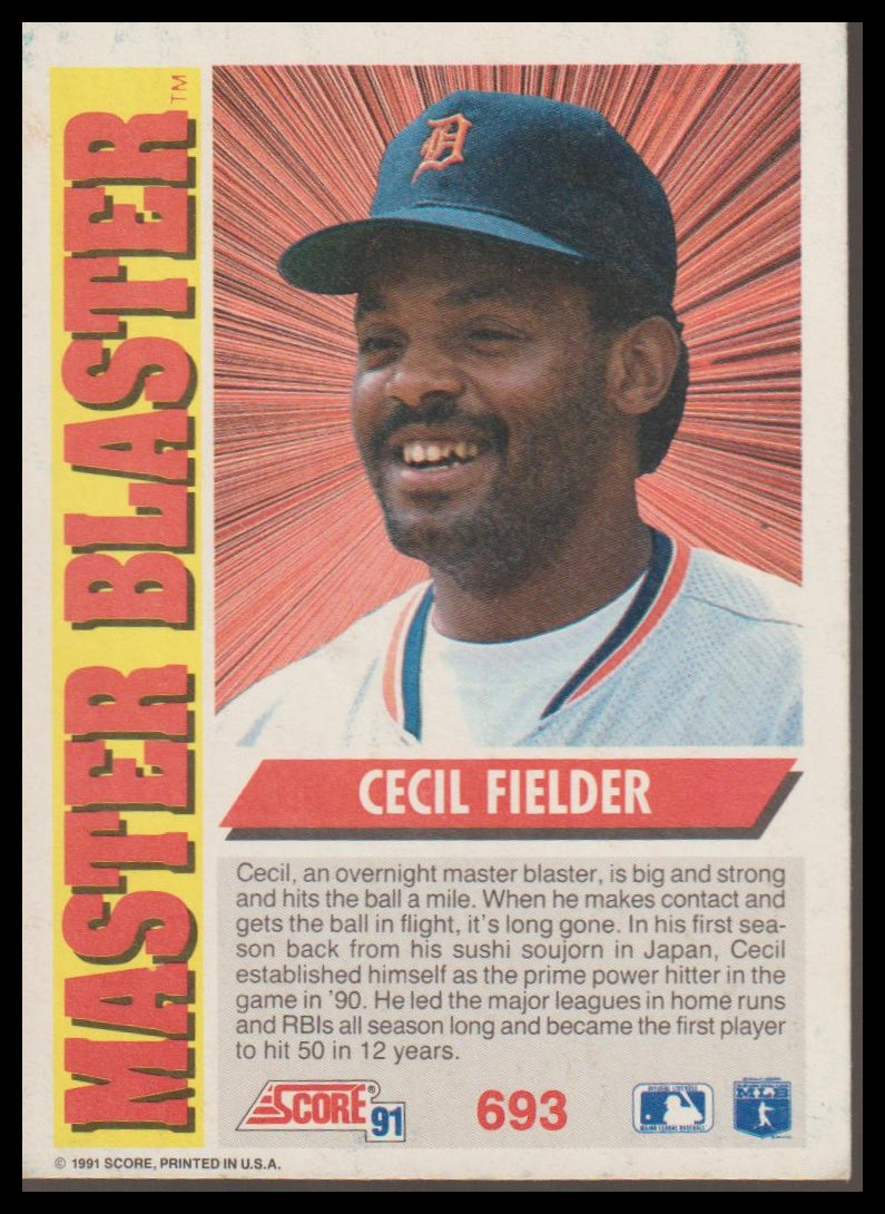 1991 Score #693 Cecil Fielder