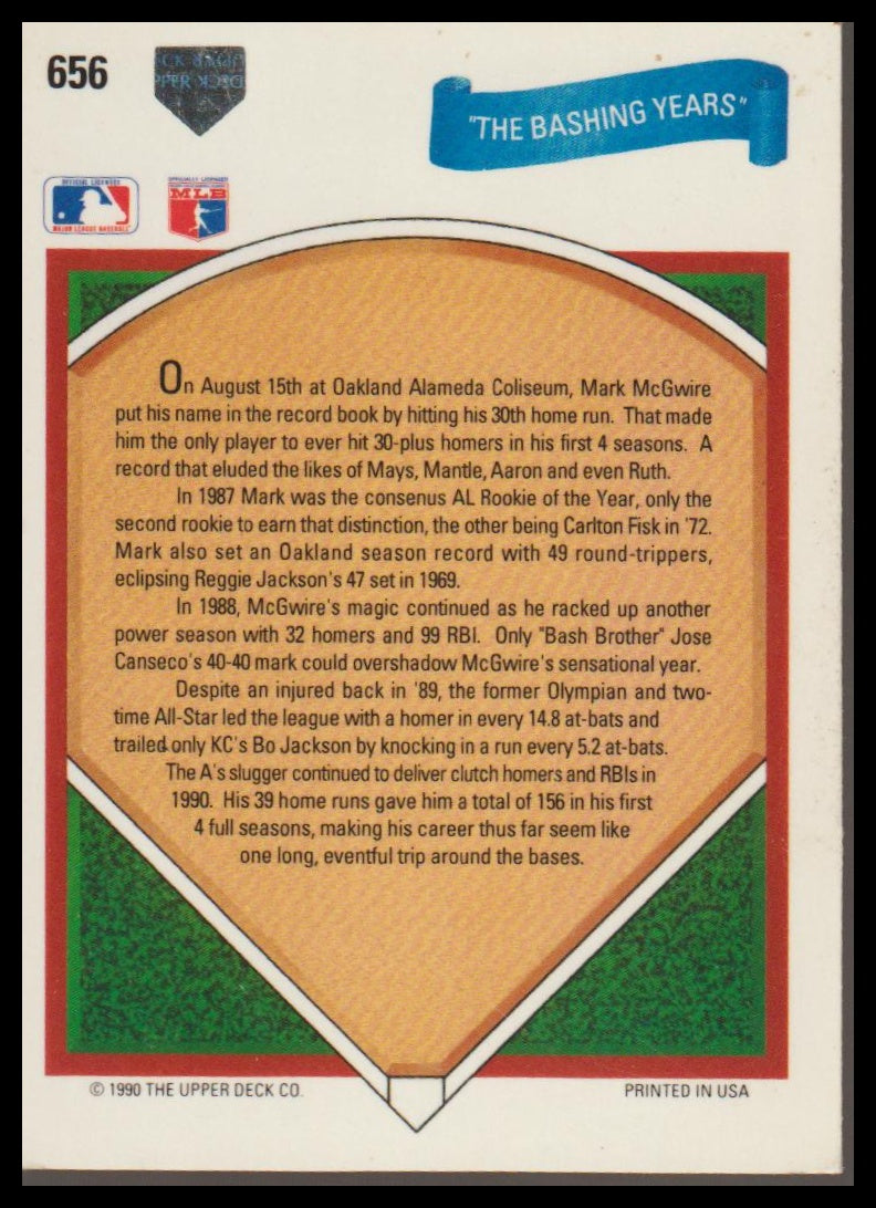 1991 Upper Deck #656 "The Bashing Years"