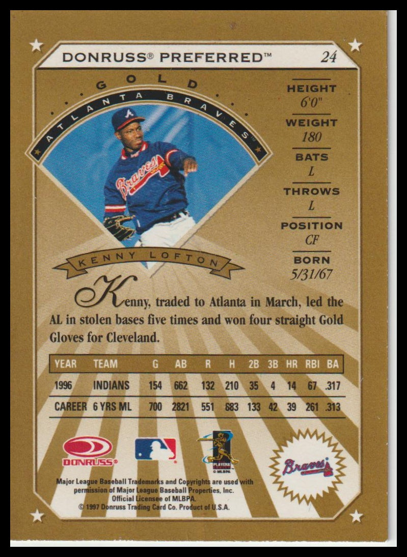 1997 Donruss Preferred #24 Kenny Lofton