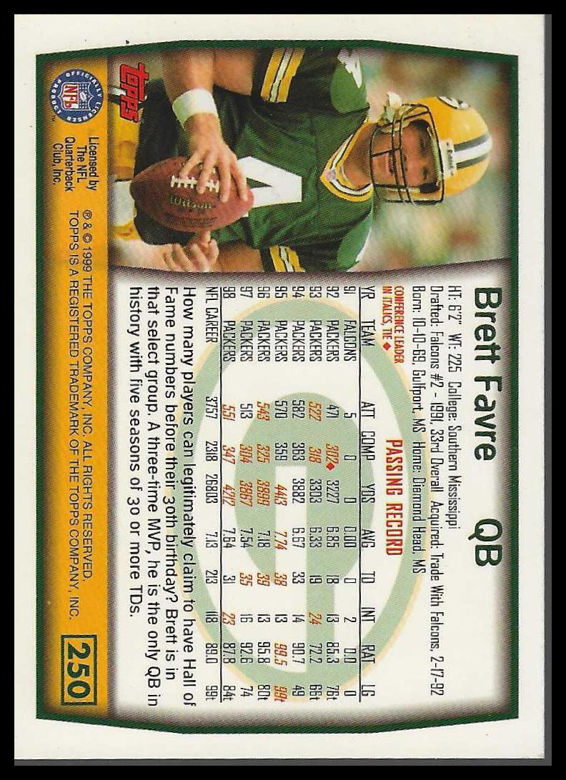 1999 Topps #250 Brett Favre