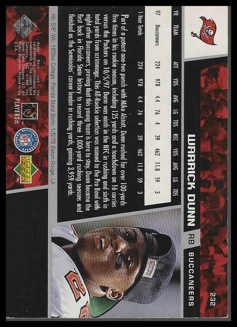 1998 Upper Deck #232 Warrick Dunn