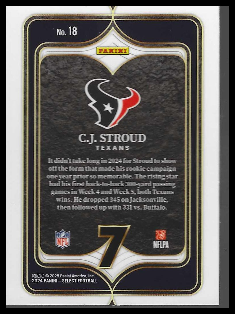 2024 Panini Select #18 C.J. Stroud Select Numbers