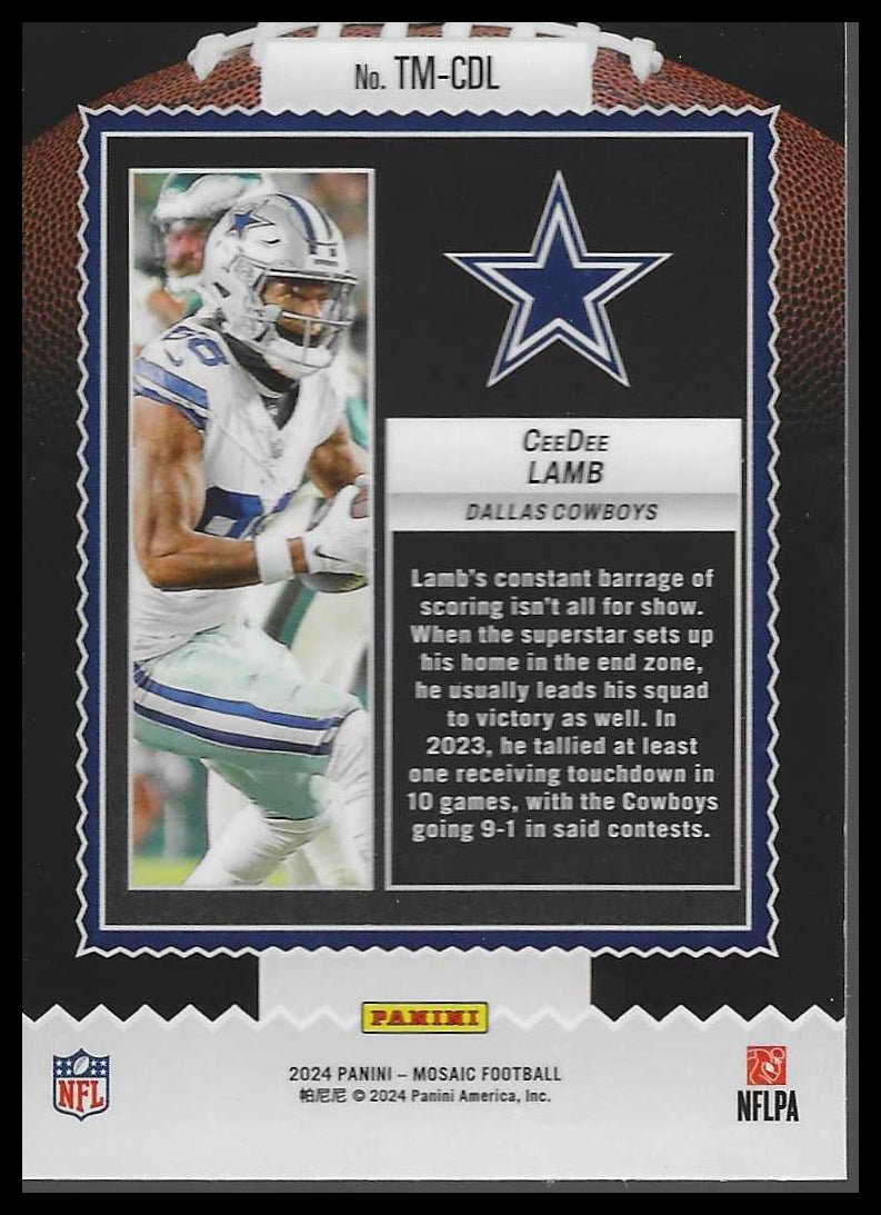 2024 Panini Mosaic #TM-CDL CeeDee Lamb Touchdown Masters