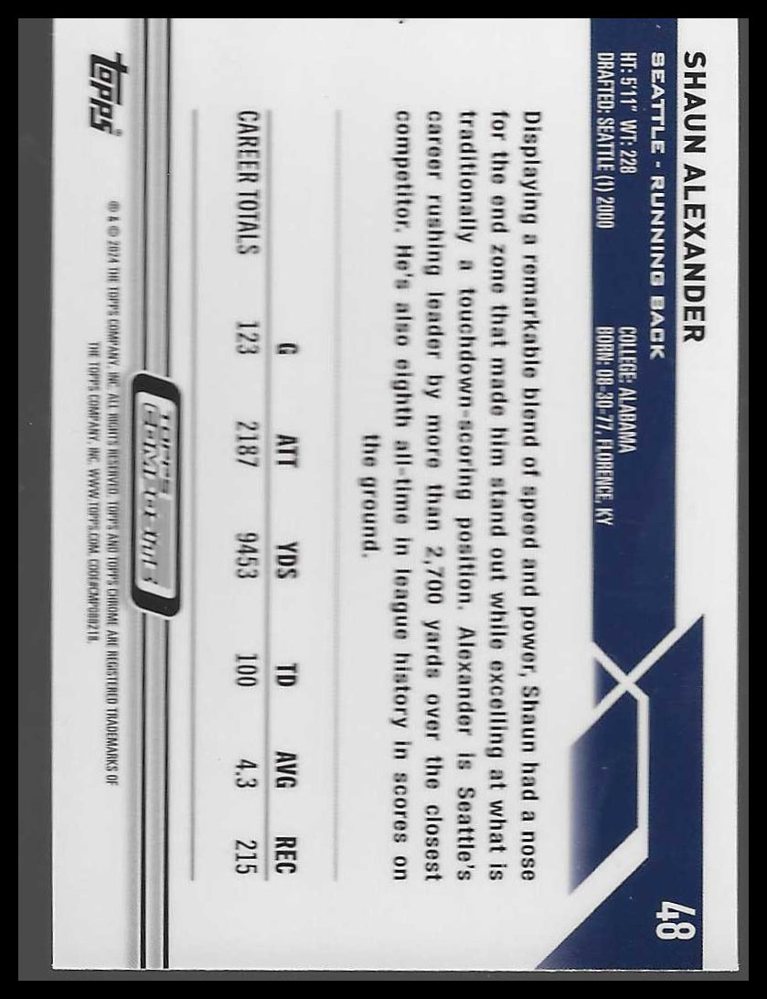 2023 Topps Composite #48 Shaun Alexander Topps Chrome Pink Refractor