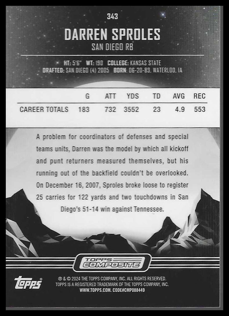 2023 Topps Composite #343 Midnight Darren Sproles