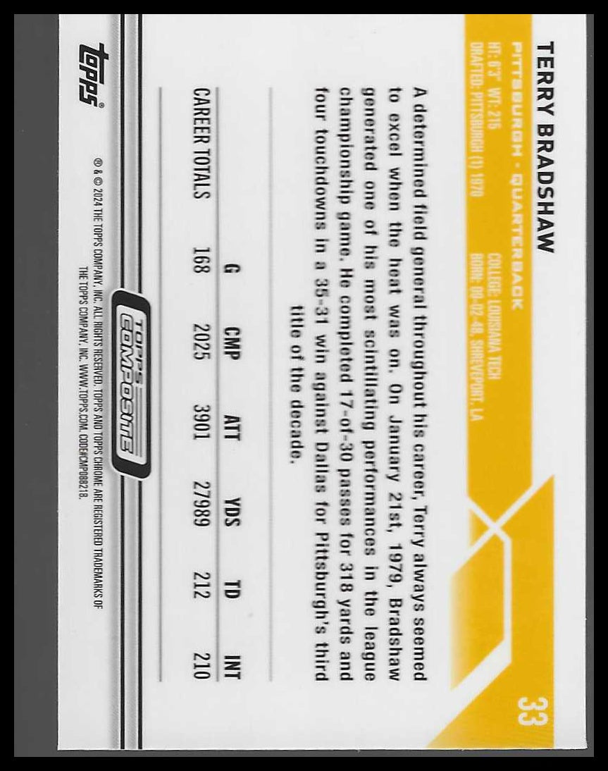 2023 Topps Composite #33 Terry Bradshaw