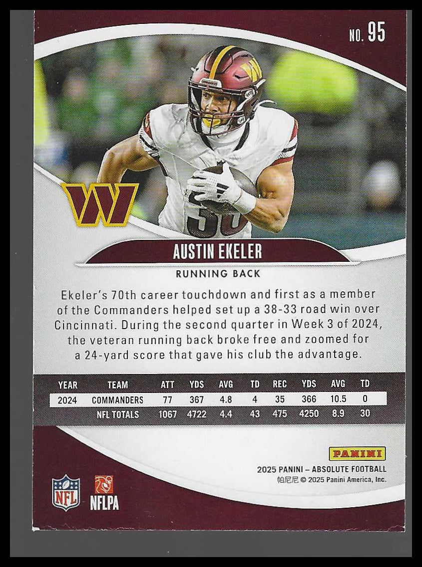 2025 Panini Absolute #95 Austin Ekeler Blue