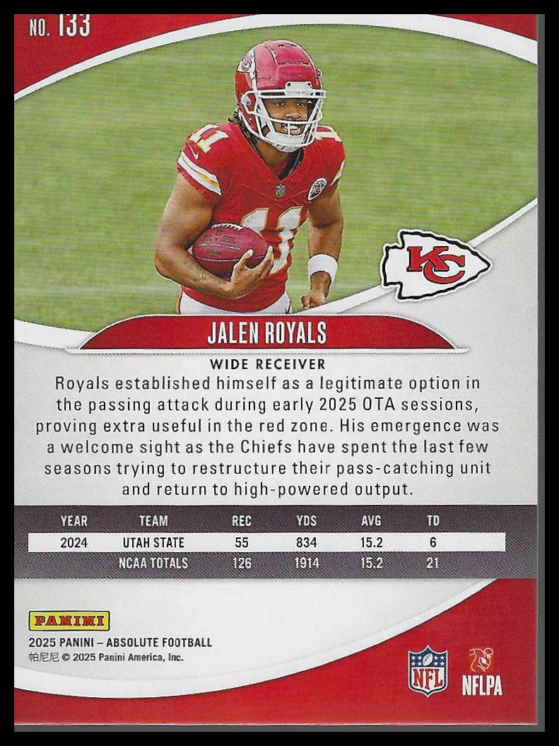 2025 Panini Absolute #133 Jalen Royals Retail