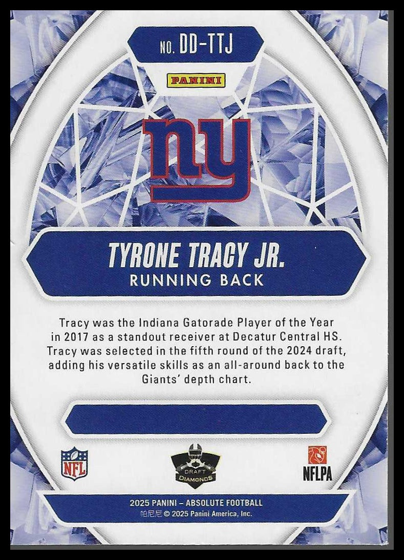2025 Panini Absolute #DD-TTJ Tyrone Tracy Jr. Draft Diamonds