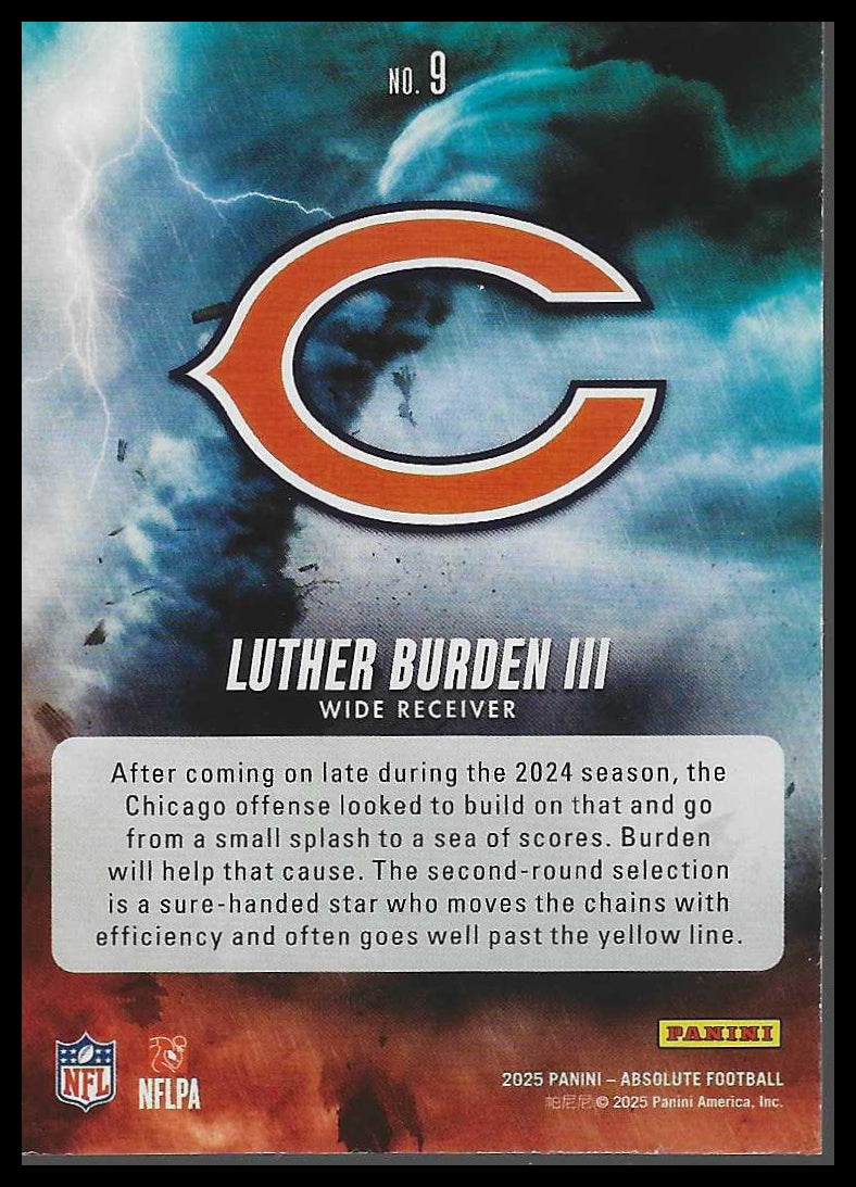 2025 Panini Absolute #9 Luther Burden III By Storm