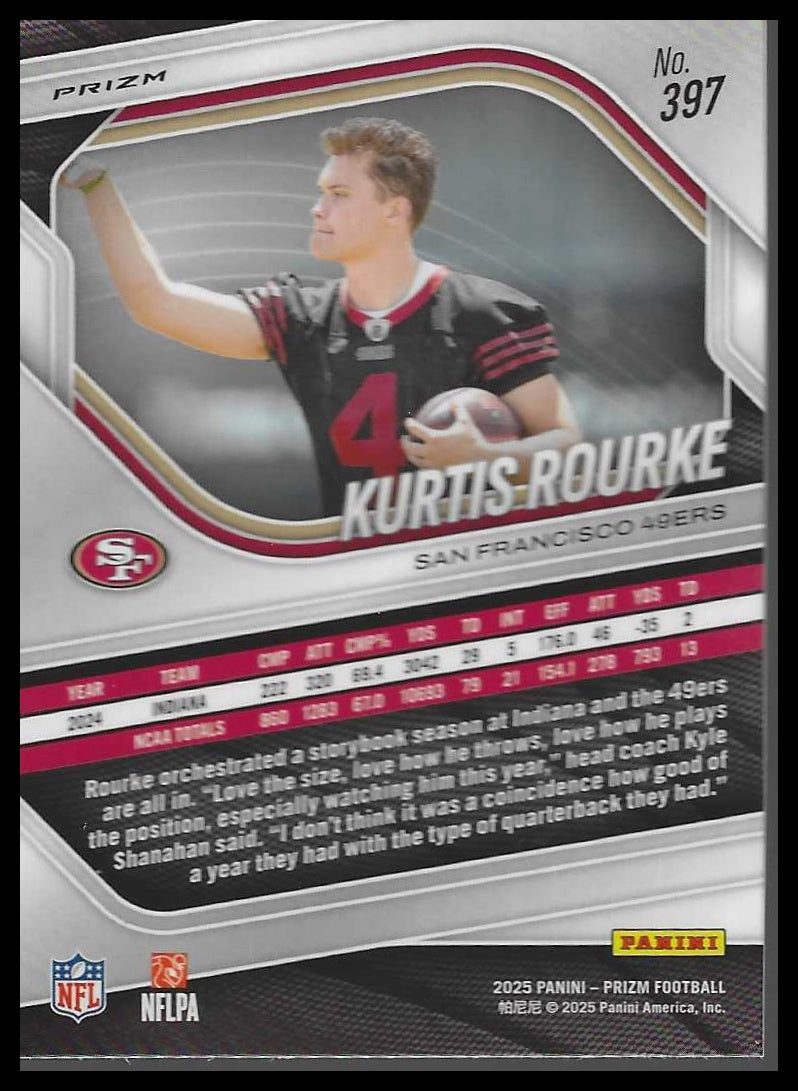 2025 Panini Prizm #397 Kurtis Rourke Lazer
