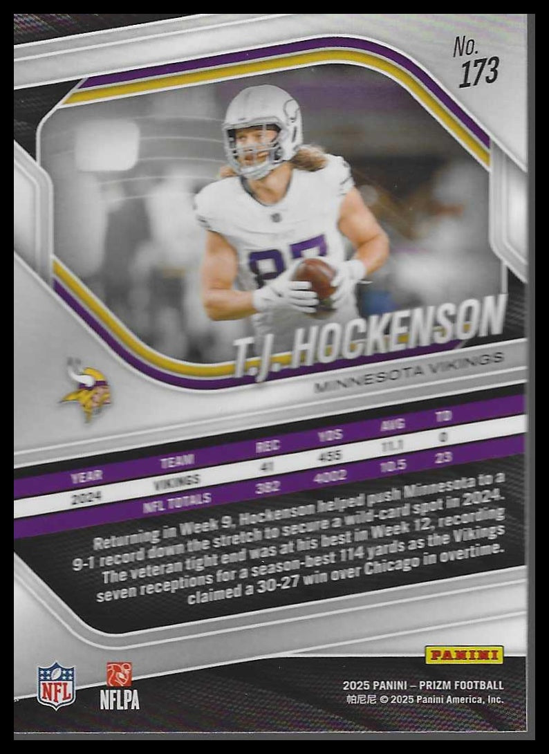 2025 Panini Prizm #173 T.J. Hockenson