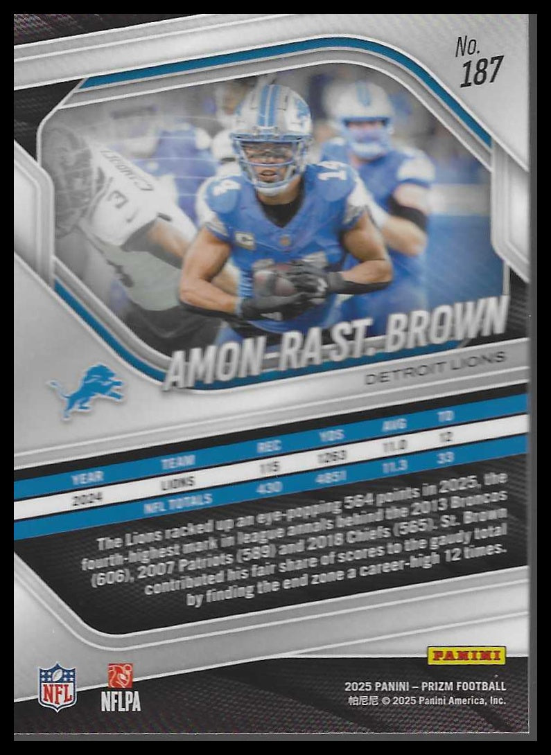2025 Panini Prizm #187 Amon-Ra St. Brown