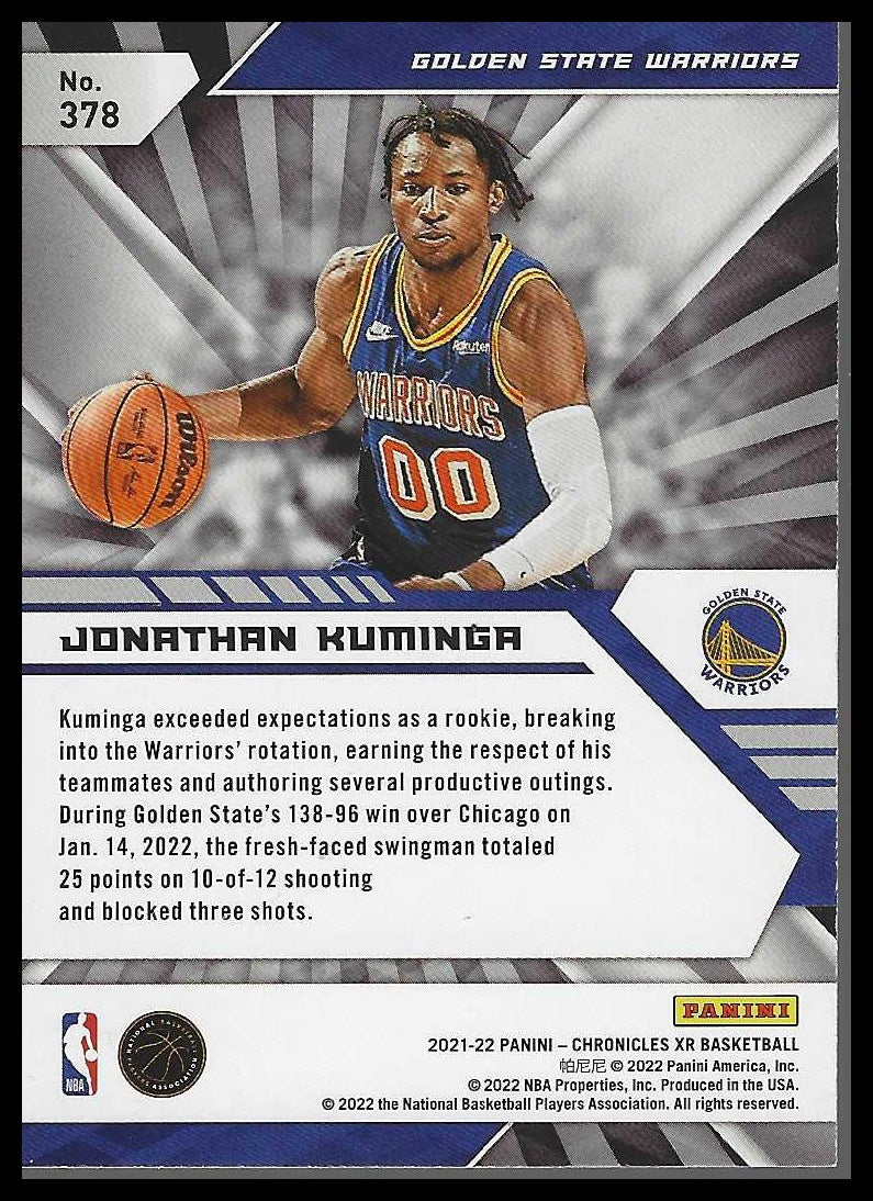 2021-22 Panini Chronicles #378 Jonathan Kuminga