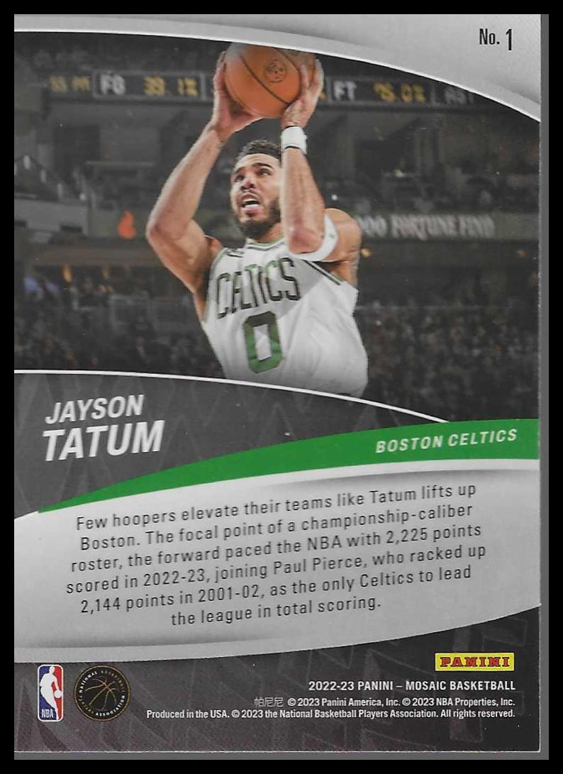 2022-23 Panini Mosaic #1 Jayson Tatum Elevate