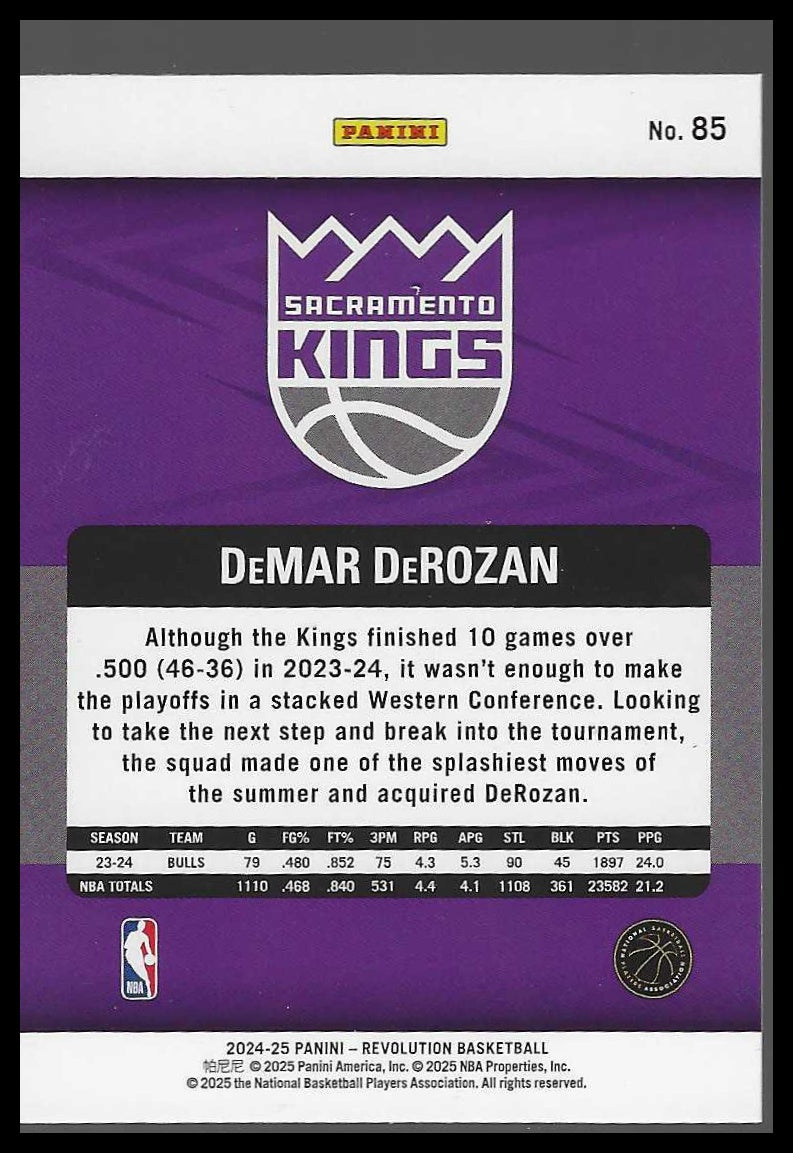 2024-25 Panini Revolution #85 DeMar DeRozan