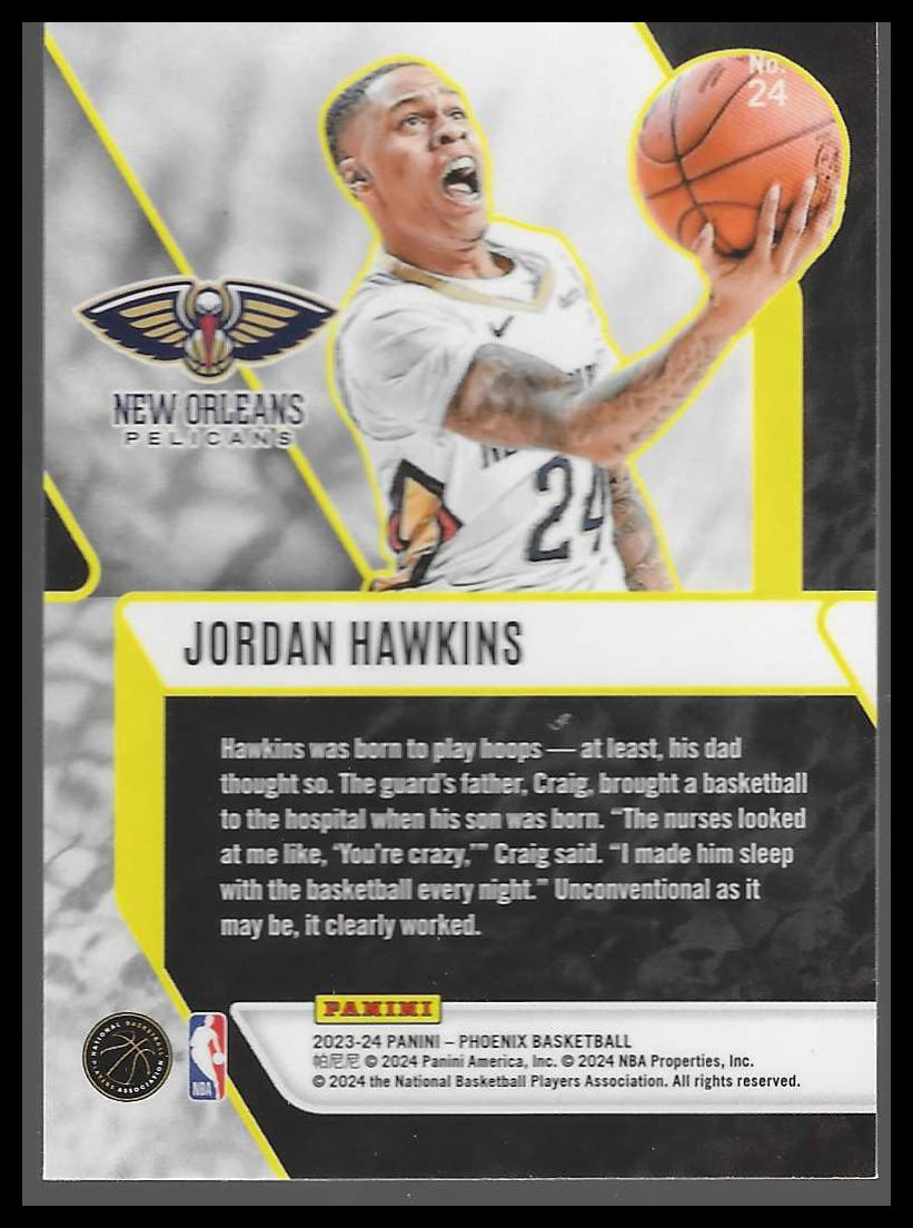 2023-24 Panini Phoenix #24 Jordan Hawkins Fade To Black Phoenix Blue Ice