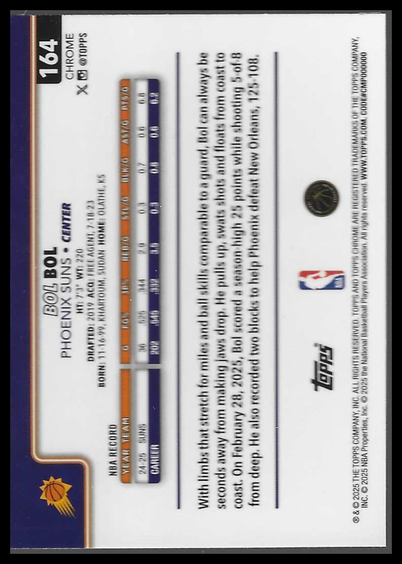 2025-26 Topps Chrome #164 Bol Bol