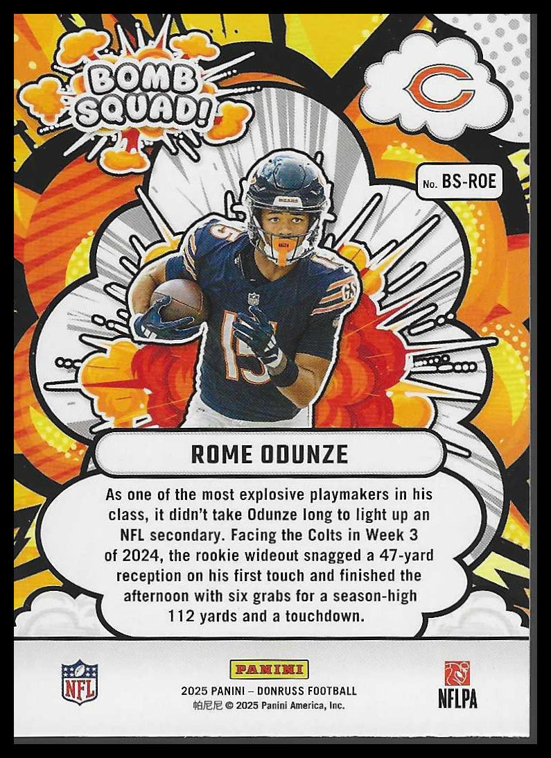2025 Donruss #BS-ROE Rome Odunze Bomb Squad