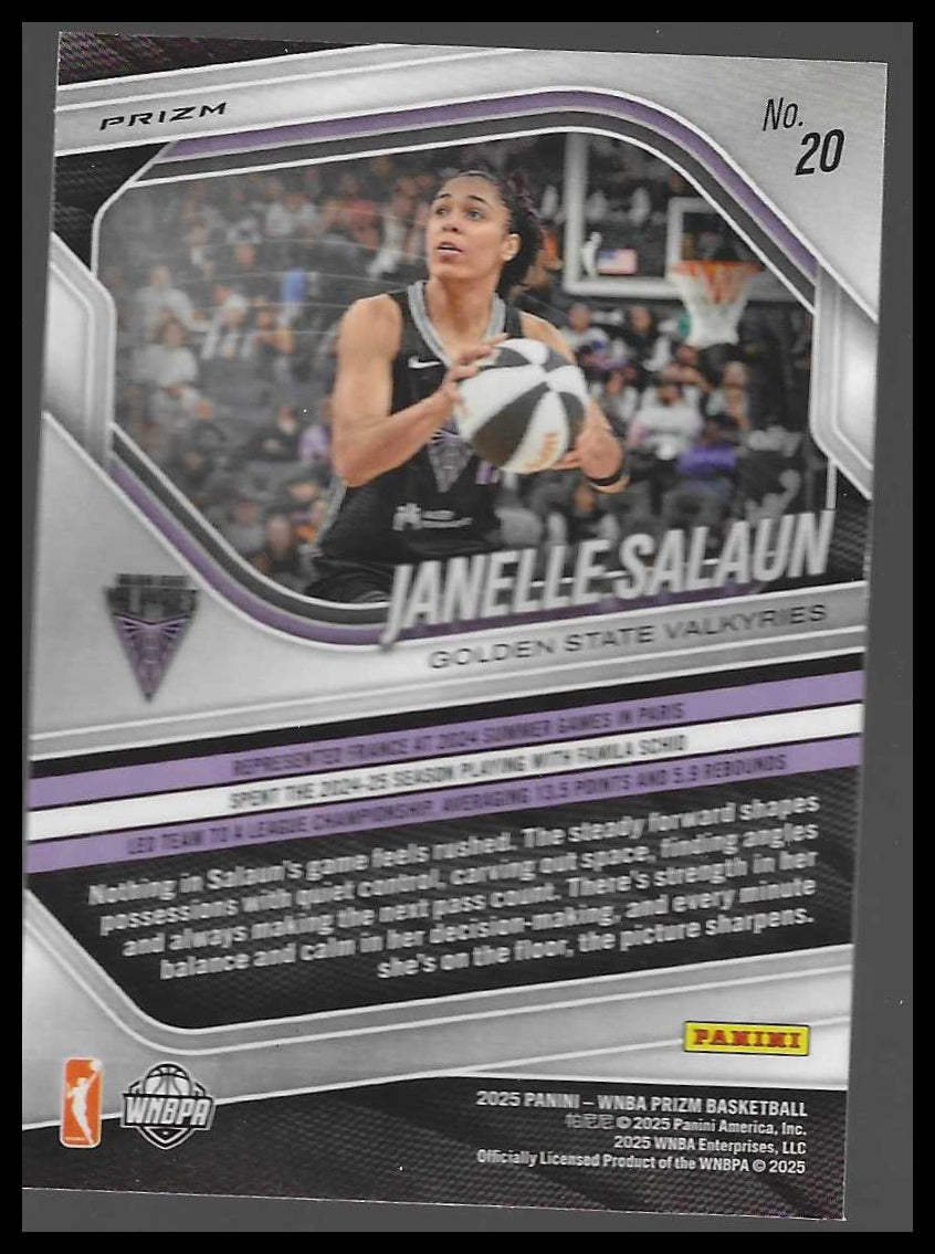 2025 Panini Prizm WNBA #20 Janelle Salaun Ice Prizms