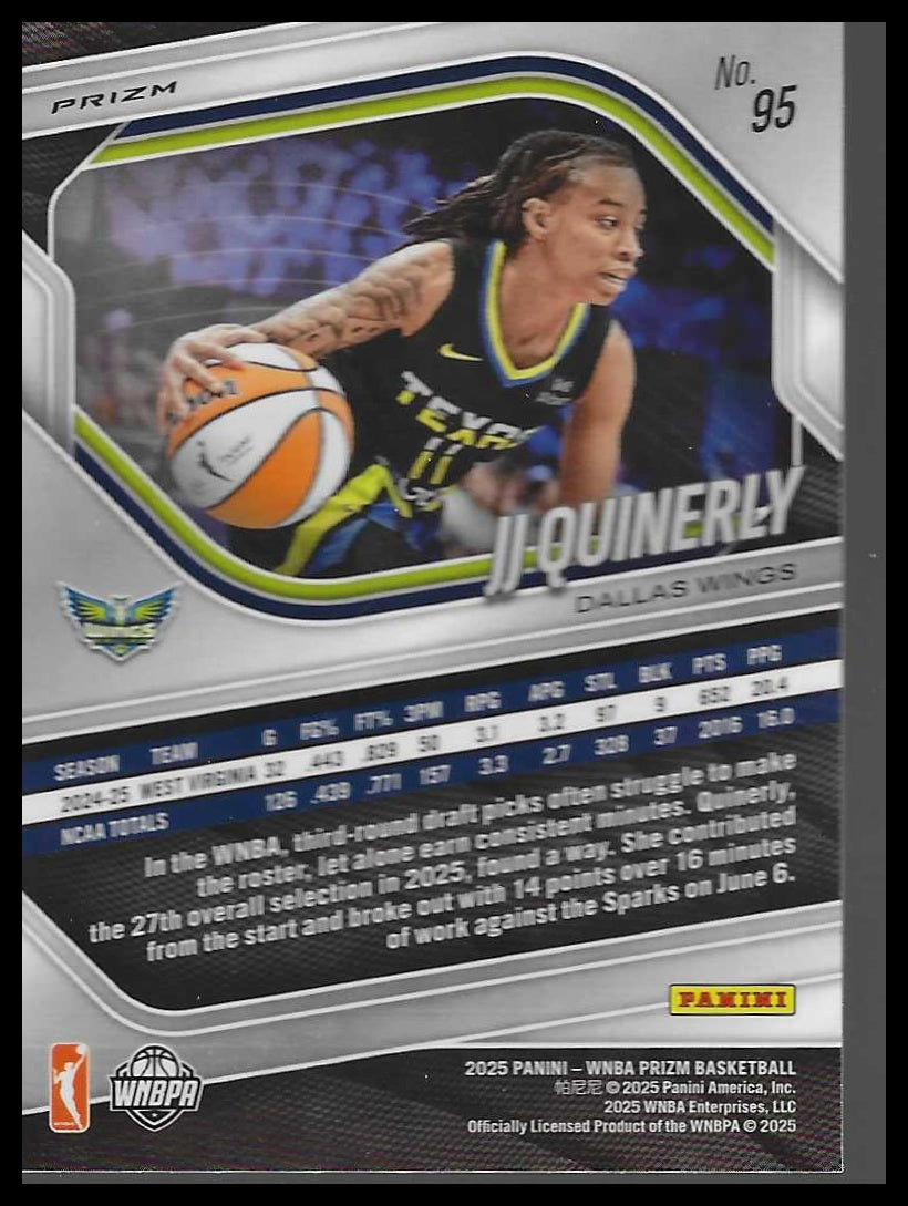 2025 Panini Prizm WNBA #95 JJ Quinerly Green Prizms