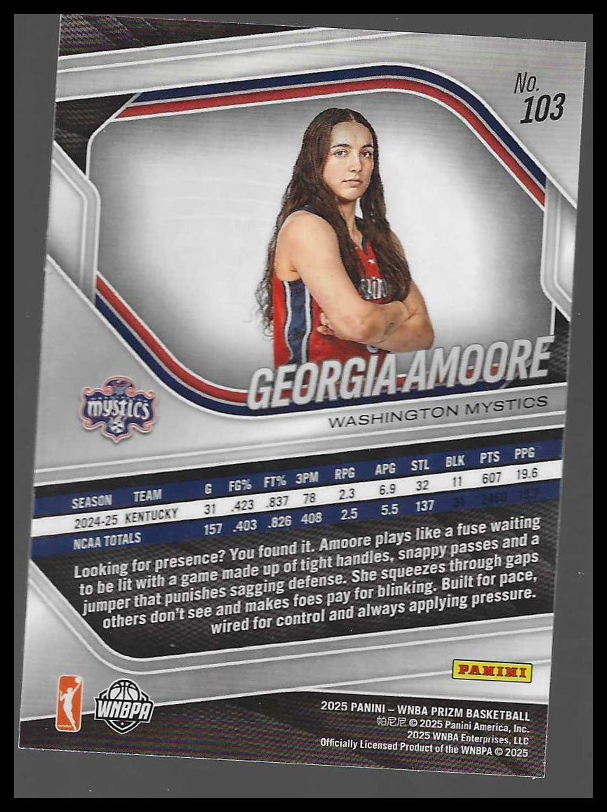 2025 Panini Prizm WNBA #103 Georgia Amoore