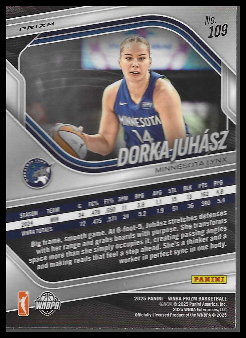 2025 Panini Prizm WNBA #109 Dorka Juhasz Ice Prizms
