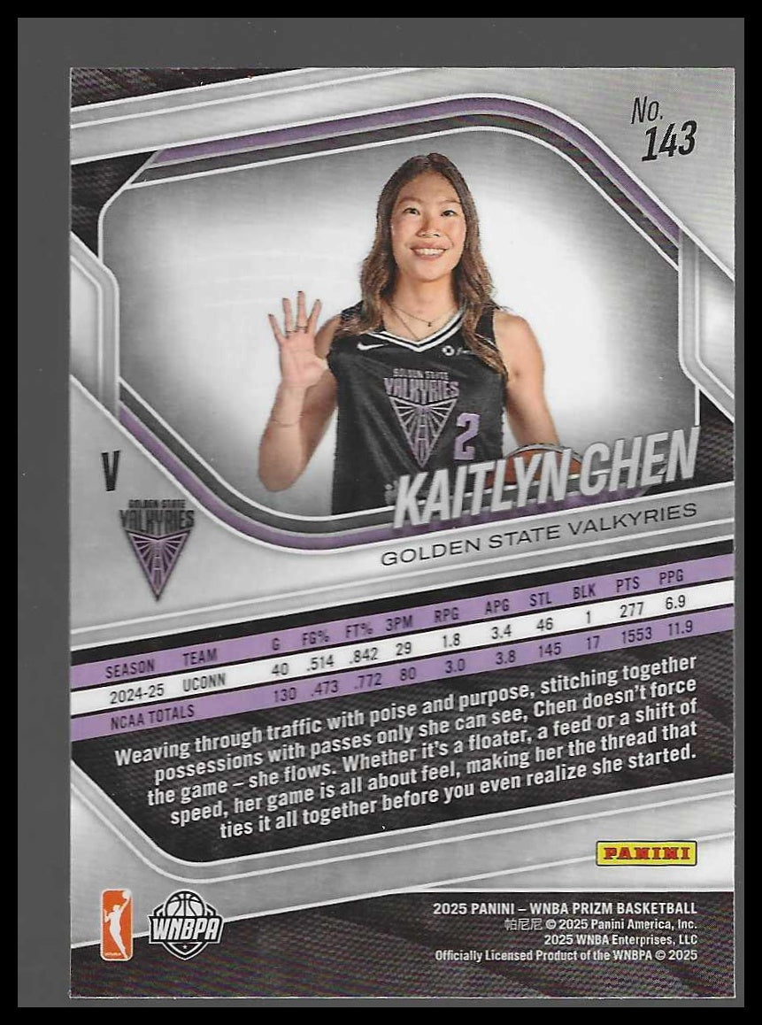 2025 Panini Prizm WNBA #143 Kaitlyn Chen
