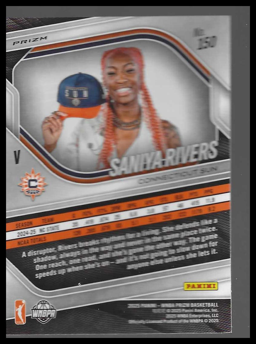 2025 Panini Prizm WNBA #150 Saniya Rivers Silver Prizms