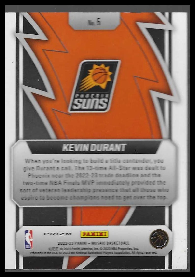 2022-23 Panini Mosaic #5 Kevin Durant Thunder Road