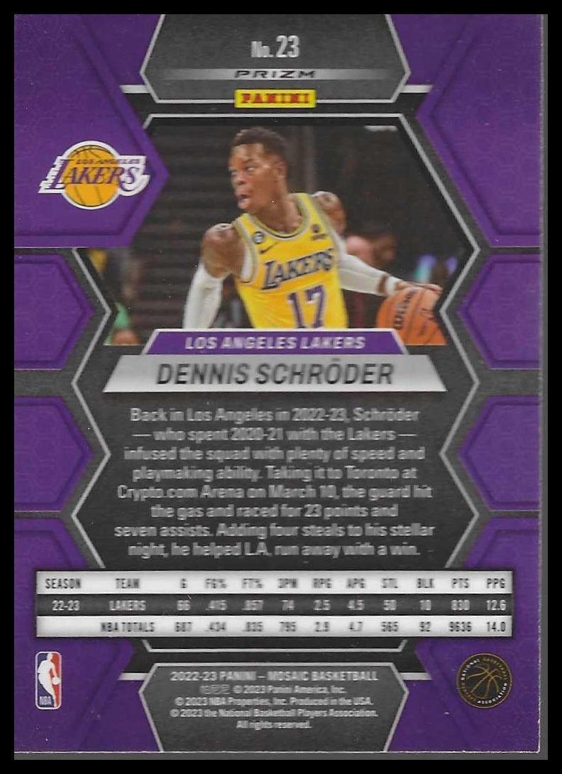 2022-23 Panini Mosaic #23 Dennis Schroder Green