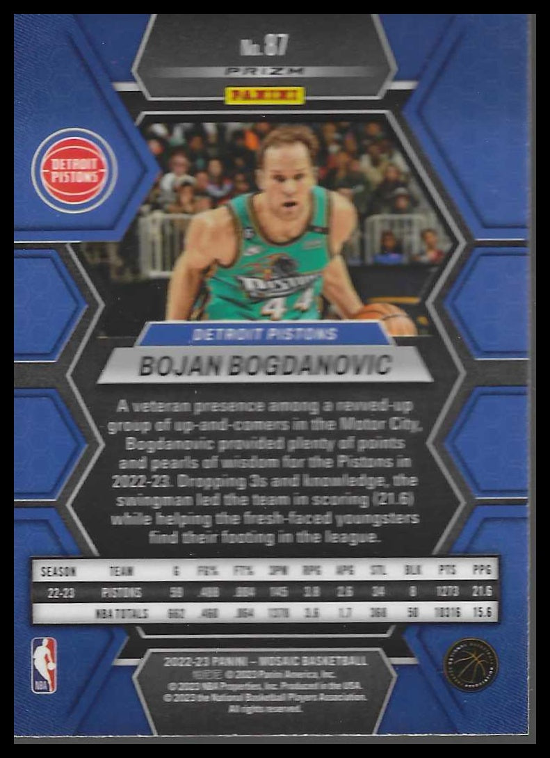 2022-23 Panini Mosaic #87 Bojan Bogdanovic Green