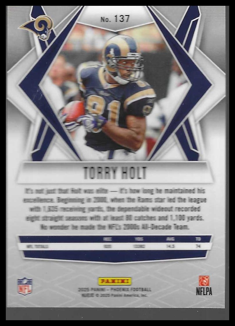 2025 Panini Phoenix #137 Torry Holt Silver Pyramids Prizm