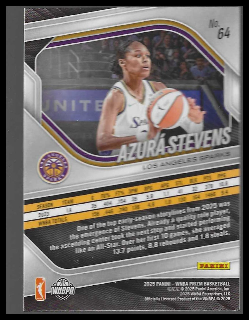 2025 Panini Prizm WNBA #64 Azura Stevens
