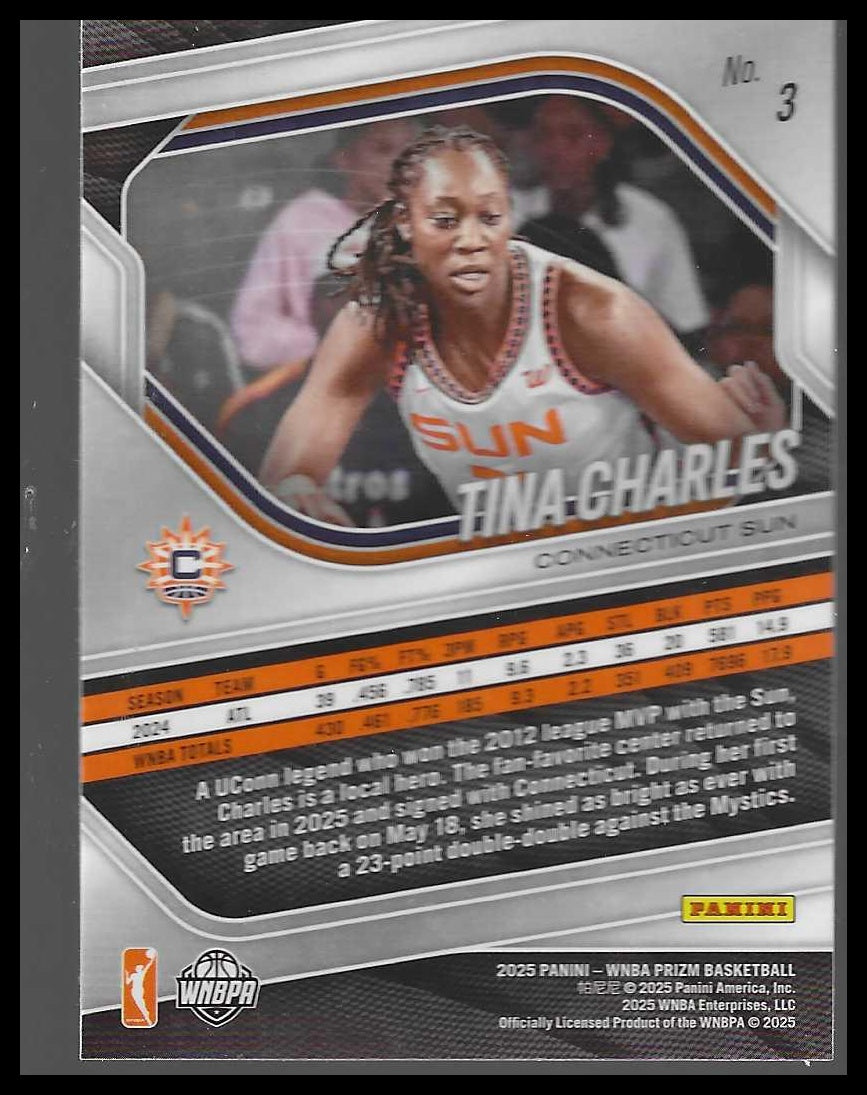 2025 Panini Prizm WNBA #3 Tina Charles