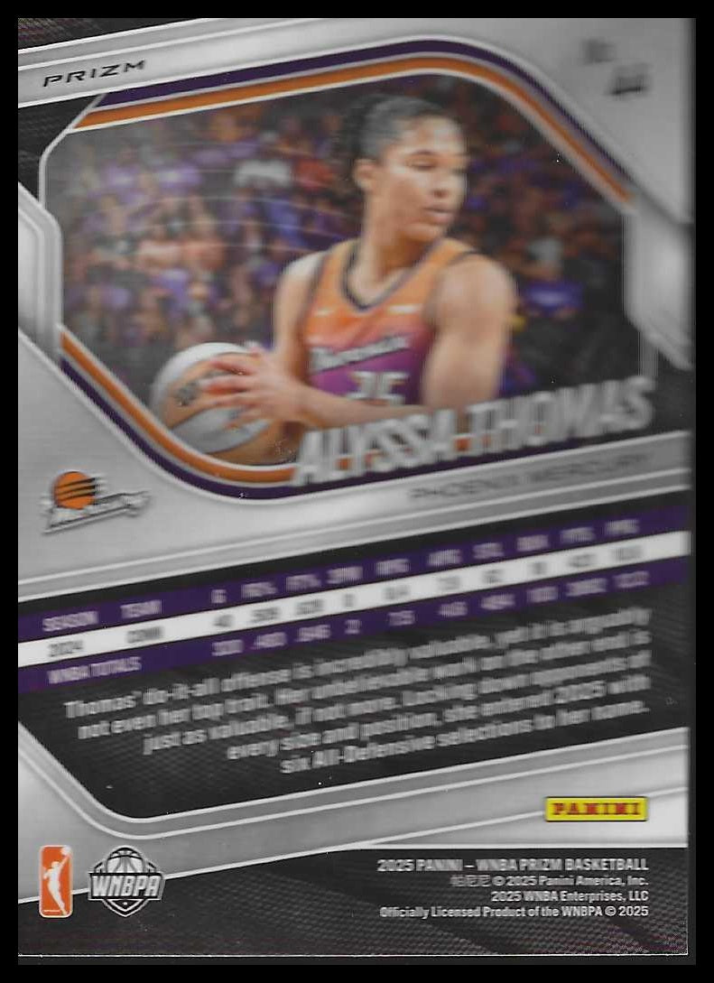 2025 Panini Prizm WNBA #44 Alyssa Thomas Green Prizms