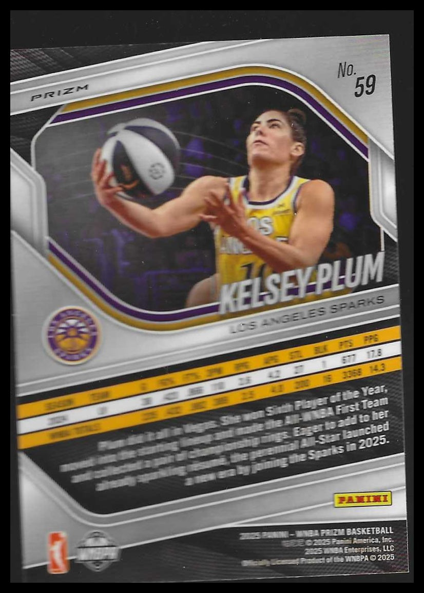 2025 Panini Prizm WNBA #59 Kelsey Plum Blue Velocity Prizms