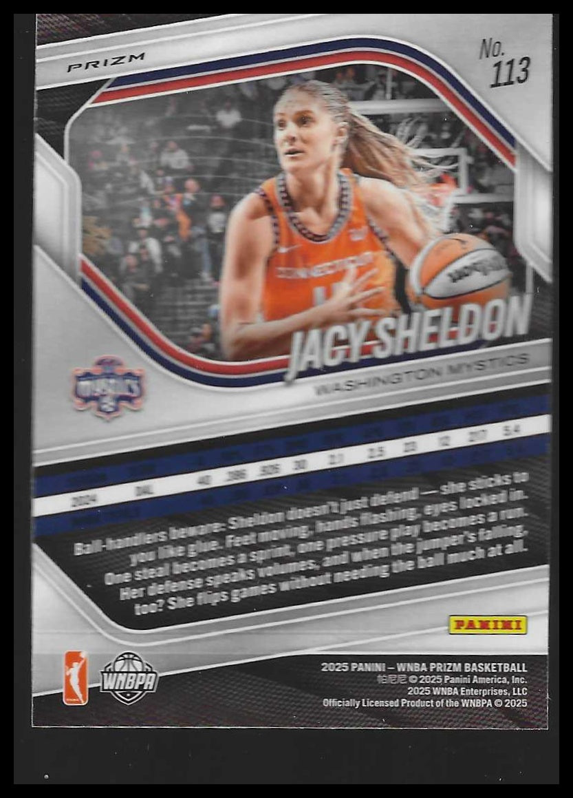 2025 Panini Prizm WNBA #113 Jacy Sheldon Silver Prizms