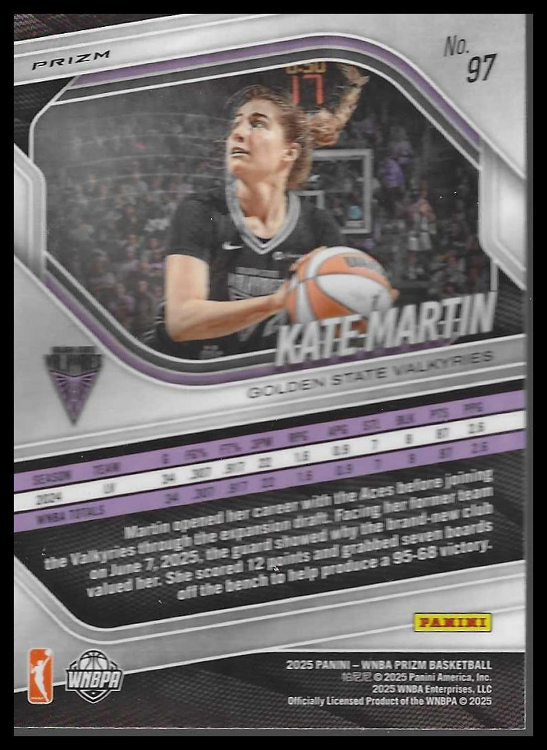 2025 Panini Prizm WNBA #97 Kate Martin Ice Prizms