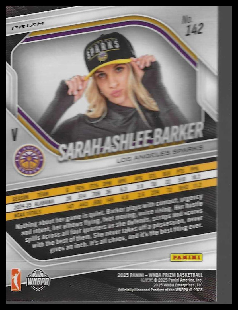 2025 Panini Prizm WNBA #142 Sarah Ashlee Barker Ice Prizms